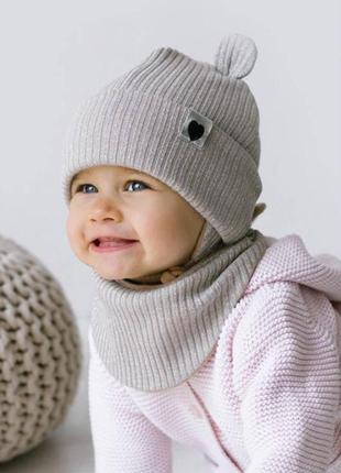 Набір шапка+хомут "дарія" для маленької дівчинки (42 див.) дембохаус 2125000756011