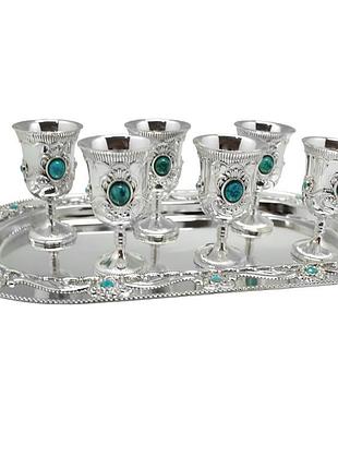 Набор рюмок на подносе,16х19 см (466-1277)