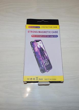 Магнітний чохол із захисним склом для samsung galaxy a20 / a30 magnetic case3 фото