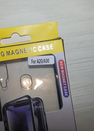 Магнітний чохол із захисним склом для samsung galaxy a20 / a30 magnetic case5 фото