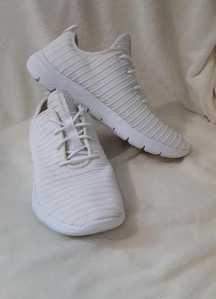 Белые кроссовки skechers air-cooled memory foam оригинал