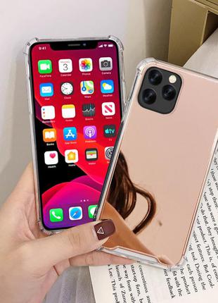 Зеркальный силиконовый чехол armor mirror для iphone 12 ( 6.1 )