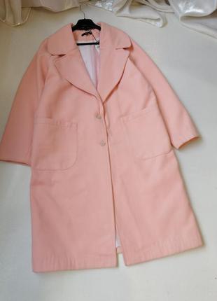 Пальто оверсайз кашемир с накладными карманами розмір: m  ширина плечей: 44 см.  но грудей: 60 см.