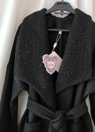 Женская кашемировое пальто карманы букле артикул: 05049   в избранное  материал - кашемир, карманы и7 фото