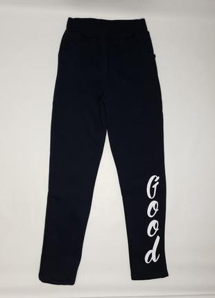Теплые спортивный штаны для девочки benini 6029 152см(р) темно-синий