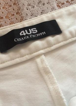 Шикарные белые брюки скинни с лампасами 4us cesare paciotti8 фото