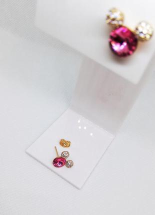 Роскошные серьги  xuping с кристаллами swarovski и фианитами 💎 микки маус mickey mouse8 фото