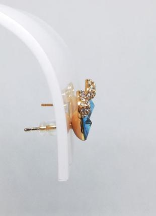 Розкішні сережки xuping з кристалами swarovski і фіанітами 💎 міккі маус mickey mouse4 фото