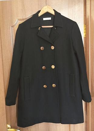 Шерстяное двубортное пальто versace collection оригинал