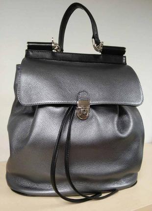Шкіряна сумка-рюкзак assa 1036