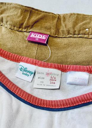 Вельветовые штаны джогеры утеплённые на подкладке и реглан zara baby boy7 фото