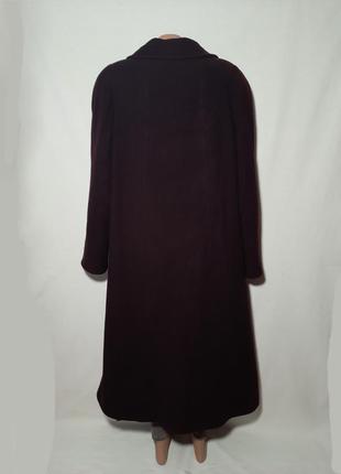 Длинное шерстяное утепленное пальто на синтепоне, свободного кроя, большой размер, зимнее3 фото