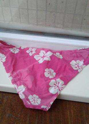 Плавки , низ раздельного купальника розовые в белый цветочек decathlon creation tribord батал2 фото