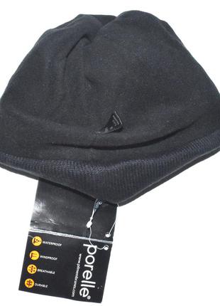 Porelle новая  чёрная спортивная шапка с мембраной и на флисе.4 фото