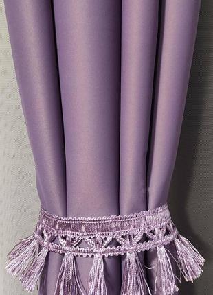 Порт'єрна тканина для штор блекаут фіолетового кольору6 фото