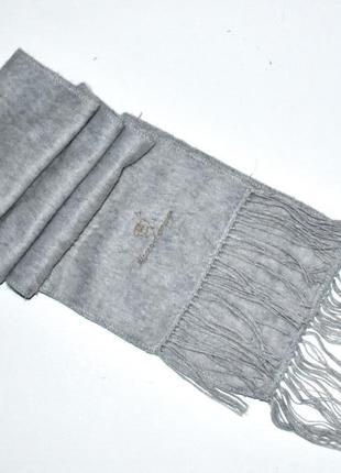 Серый шерстяной шарф из альпаки4 фото