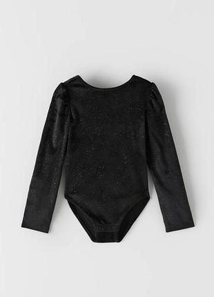 Боді з довгим рукавом велюровий оксамитовий бархатний на дівчинку 7 8 9 років