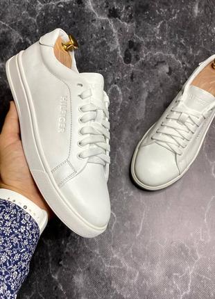 Чоловічі кеди шкіряні білі весна осінь демисезон