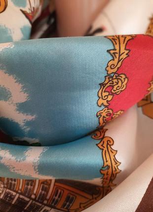 Винажный платок с видами берлина города ацетат италия