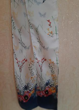Вузький шарф шарфик краватка бант стрічка, в пояс для волосся на руку1 фото