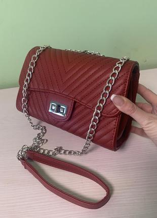 Классическая сумка клатч бордо