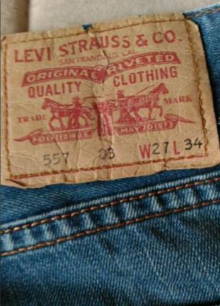 Джинсы levis 557 w 27 l34, весна/осень5 фото