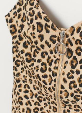 Платье, сарафан, женское, облегающее, в леопардовый принт, h&m4 фото