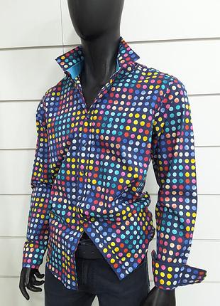 Стильная яркая мужская рубашка