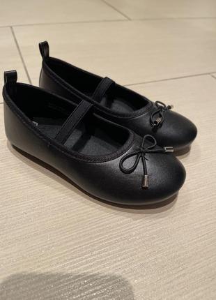 Детские черные балетки 28р