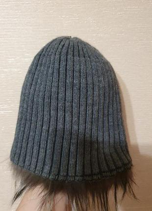Норковая шапка зимняя4 фото