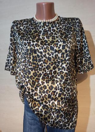 Леопардова блуза mango1 фото