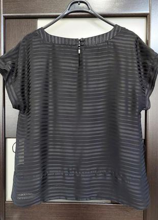 H&m базовая универсальная чёрная блузка блуза топ туника2 фото