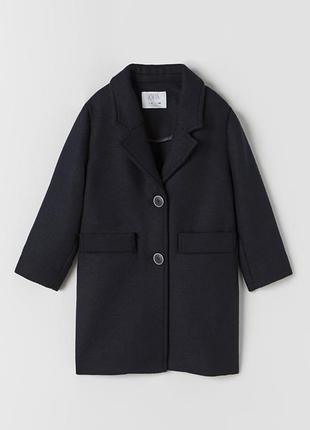Пряме пальто з вовною zara 152