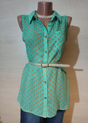 Блуза без рукавiв  в горошок з кишенею  веснянi знижки!