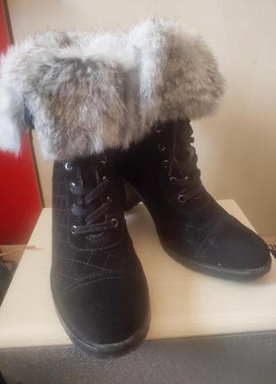 Зимние ботинки, натуральный замш5 фото