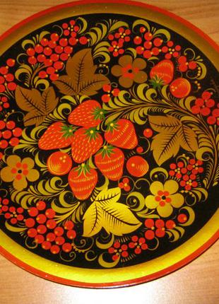 Настенная тарелка хохлома , ручная роспись3 фото