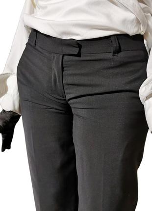 Шерстяные штаны karen millen с мохером  шерсть брюки низкая средняя посадка прямые со стрелкой офисные базовые4 фото