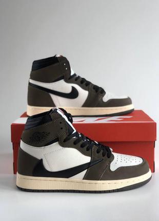 Кроссовки nike air jordan 1 retro high travis scott