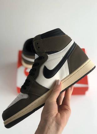 Кроссовки nike air jordan 1 retro high travis scott6 фото