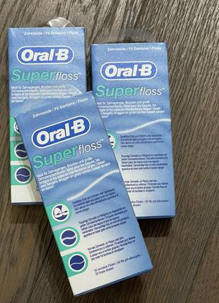 Зубна нитка oral-b superfloss1 фото