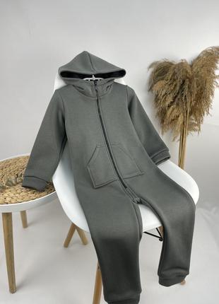 Теплий комбінезон з капюшоном на флісі