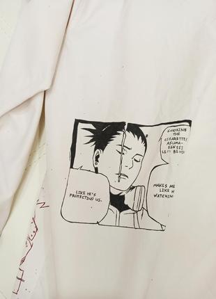Fred perry кастом аниме наруто ексклюзив 🦊 кастомна єдина в своєму роді рубашка аніме аниме кастом ручная работа ручная роспись ручний розпис сорочка2 фото