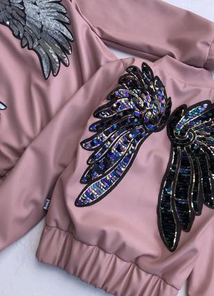 Бомбери на флісі з крилами 7