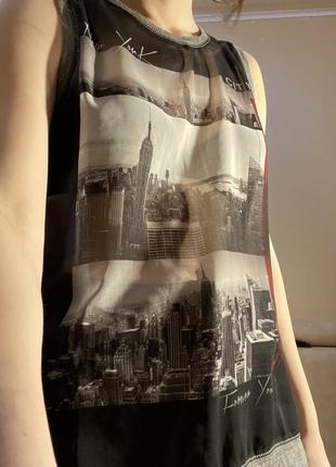 Напівпрозорий топ mango jeans