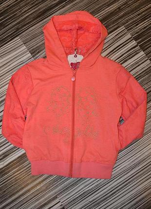 Ошатна трикотажна кофтинка коралового кольору