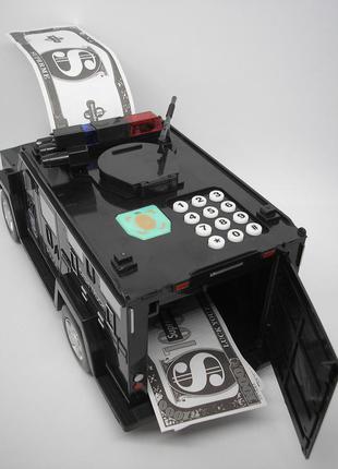 Сейф машинка скарбничка електронна з кодовим замком і сканером відбитка пальця инкасаторская10 фото