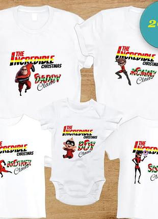 Футболки фэмили лук family look для всей семьи "the incredible" push it