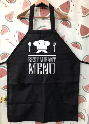 Фартух з принтом "restaurant menu"