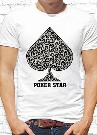 Чоловіча футболка з принтом піку "poker star" push it