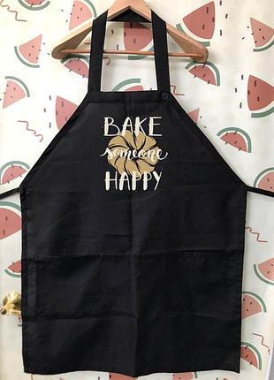 Фартух з принтом "bake someon happy"